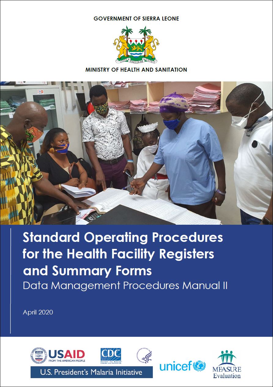 Standard Operating Procedures for the Health Facility Registers and Summary Forms: Data Management Procedures Manual II